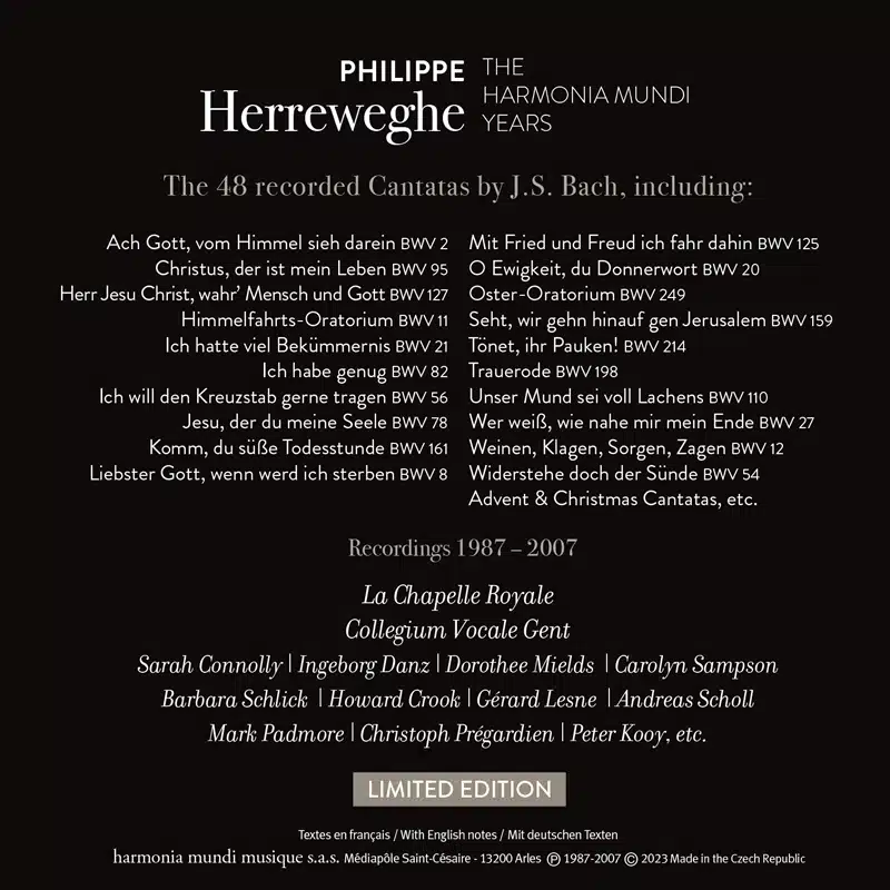 その他【CD】Philippe Herreweghe - The Harmonia Mundi Years／VARIOUS ARTISTS