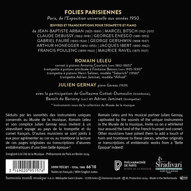 Folies Parisiennes DOS